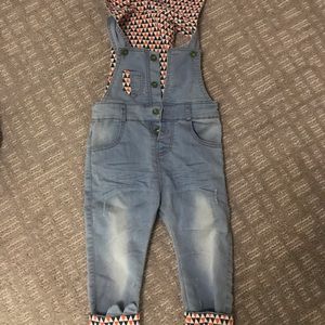 Toddler girls jean jumpsuit never worn